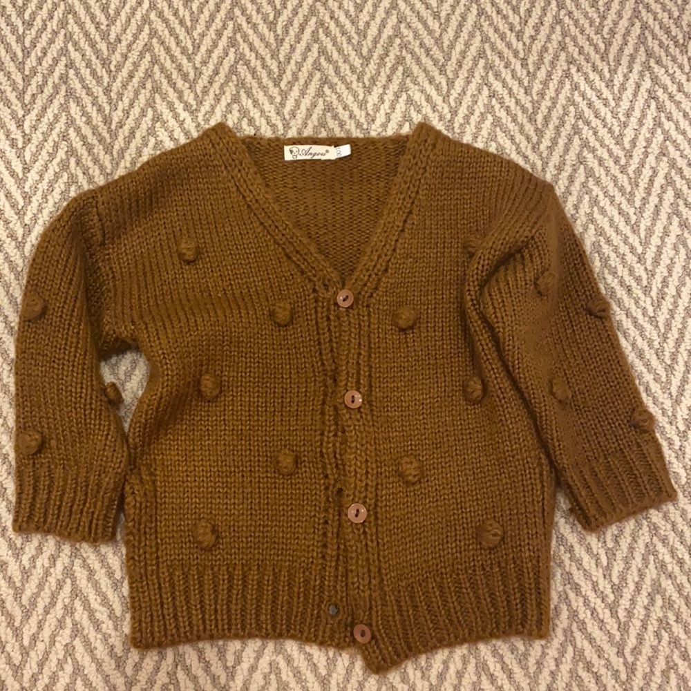 brown bubble cardigan